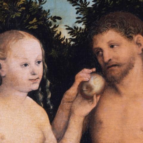 An illustrative depiction of Adam and Eve 